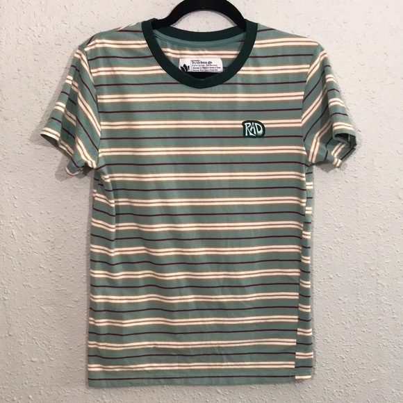 Dutch Bros “Rad” Short Sleeve Stripe T-Shirt           size S - Picture 1 of 8